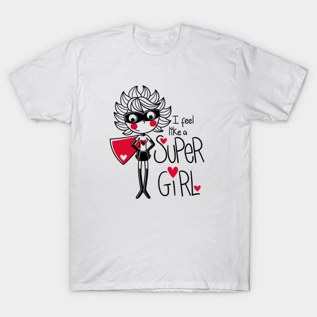 Super girl T-Shirt by JoanaJuheLaju1